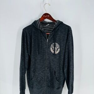 Vintage Stone Brewing Co. Graphic‎ Spellout Full Zip Hoodie Charcoal Gray Size M